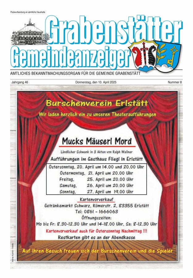 Grabenstätter Gemeindeanzeiger Titelblatt 08/2025