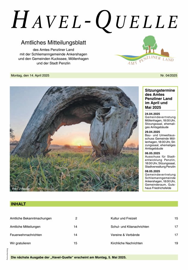 Havel-Quelle Titelblatt 04/2025