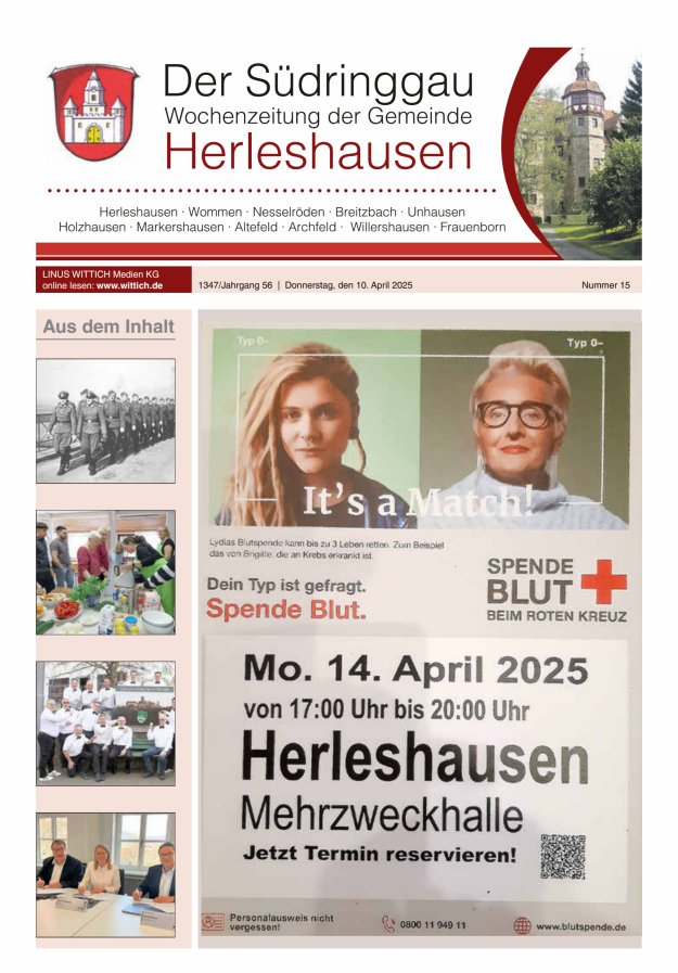 Der Südringgau Titelblatt 15/2025