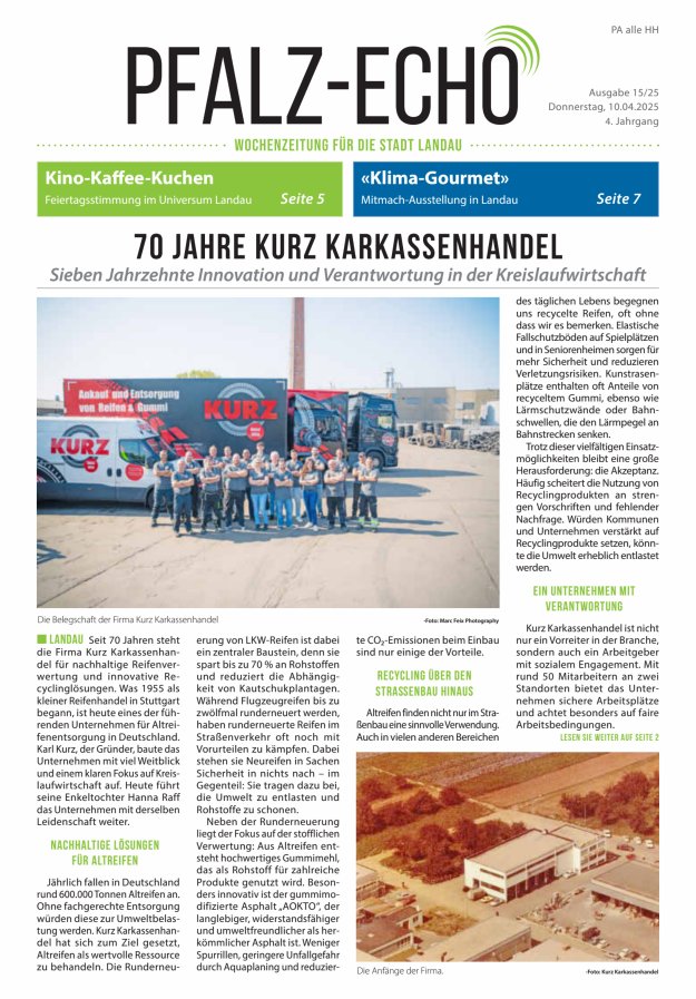 Pfalz-Echo Titelblatt 15/2025