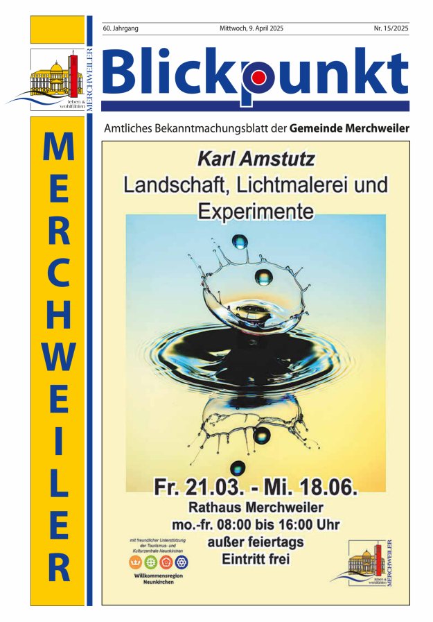 Blickpunkt Merchweiler Titelblatt 15/2025