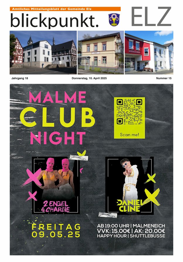 Blickpunkt Elz Titelblatt 15/2025