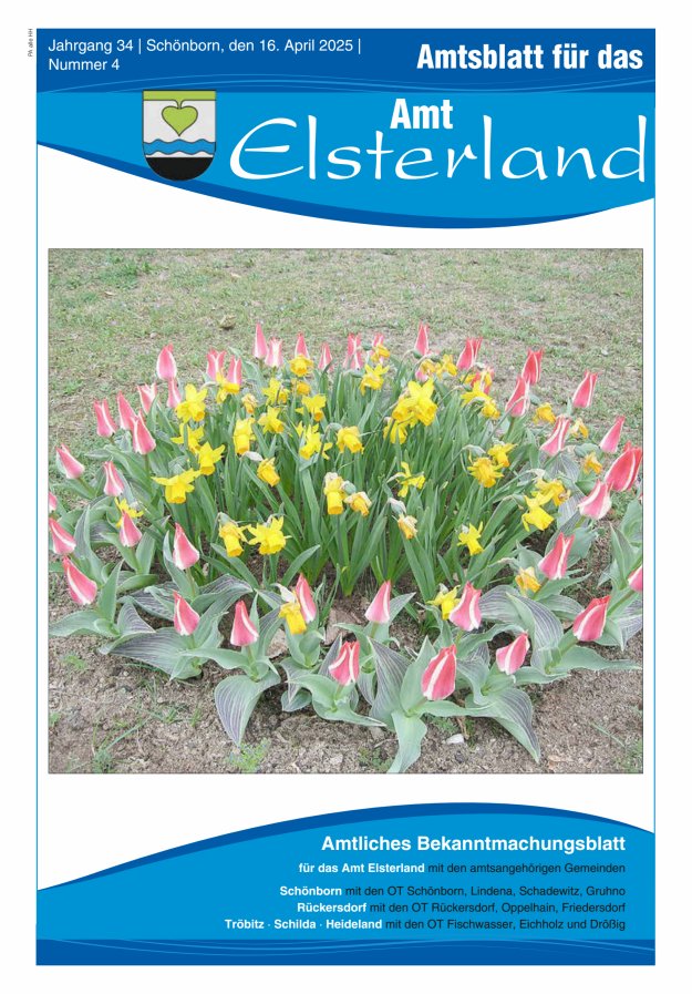 Amtsblatt für das Amt Elsterland Titelblatt 04/2025