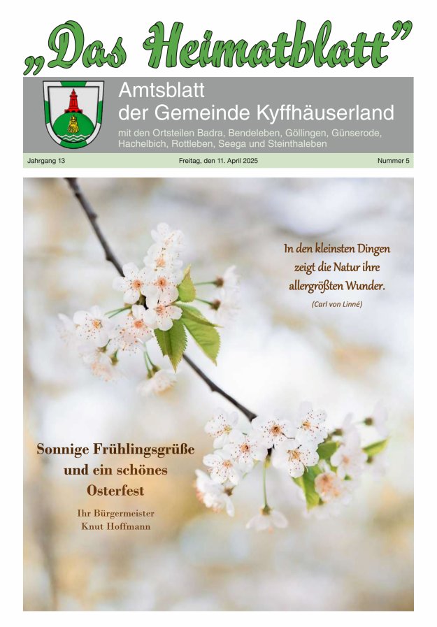 Das Heimatblatt Titelblatt 05/2025