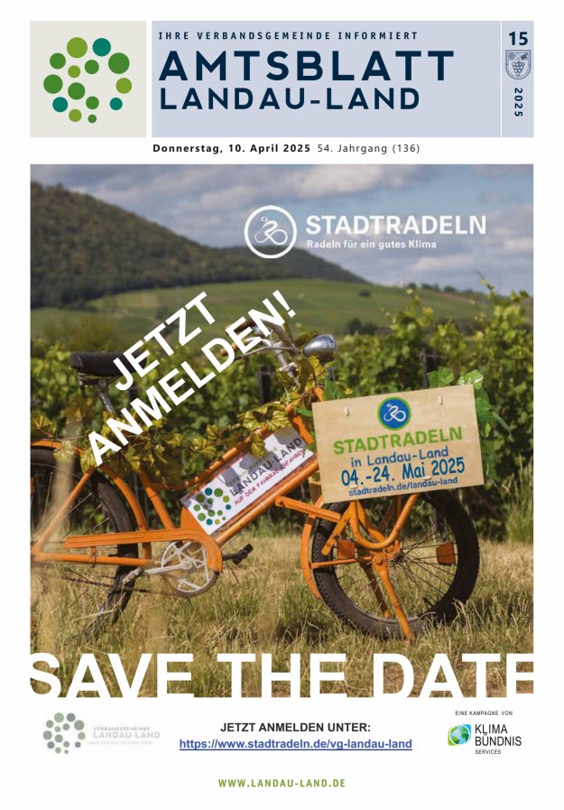 Amtsblatt VG Landau-Land Titelblatt 15/2025