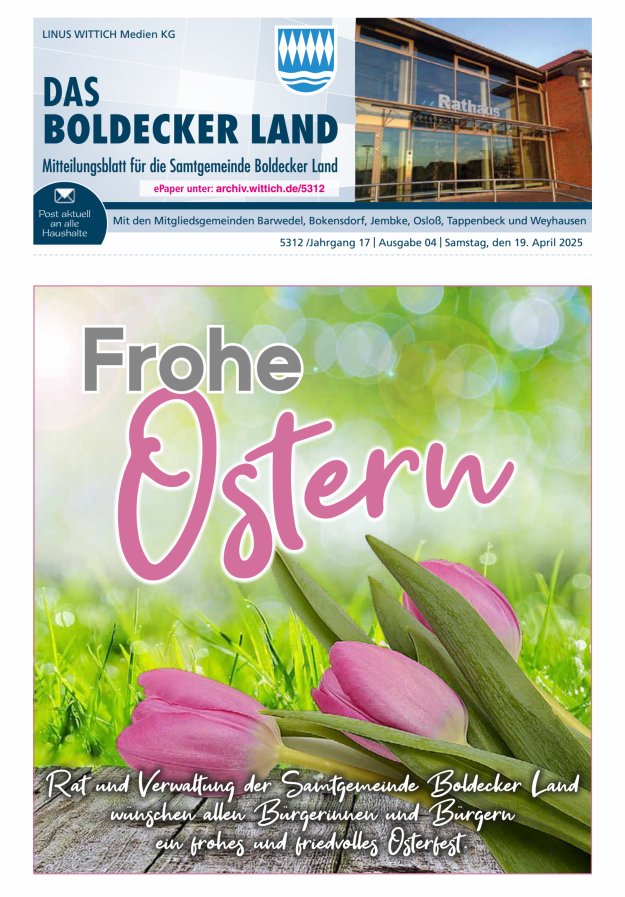Samtgemeinde Boldecker Land Titelblatt 04/2025