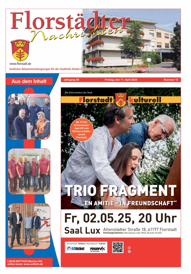 Florstädter Nachrichten Titelblatt 15/2025