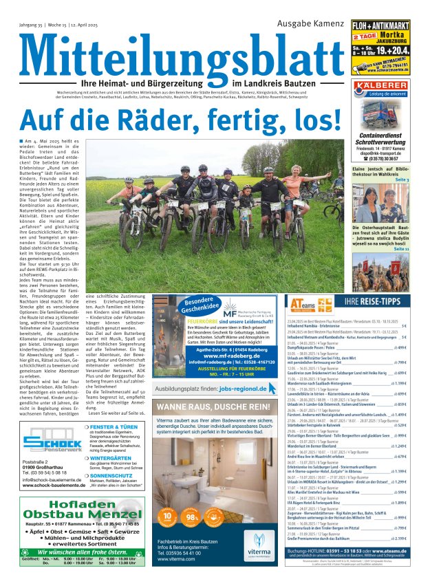 Mitteilungsblatt LK Bautzen Ausgabe Kamenz Titelblatt 14/2025