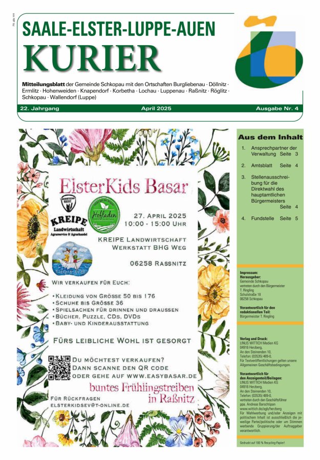 Saale-Elster-Luppe-Auen-Kurier Titelblatt 04/2025
