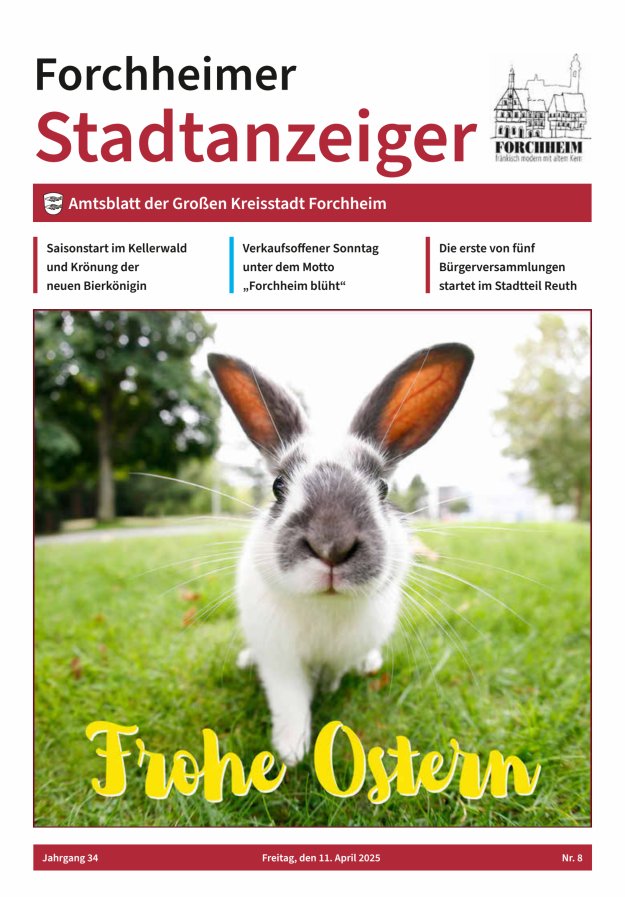Forchheimer Stadtanzeiger Titelblatt 08/2025
