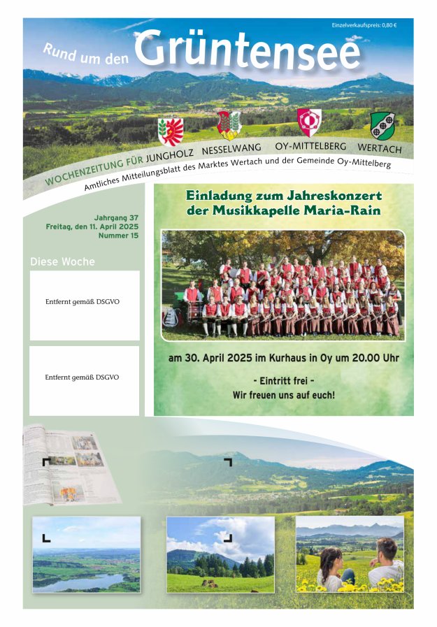 Rund um den Grüntensee Titelblatt 15/2025