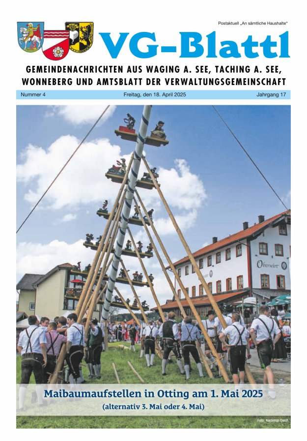 Gemeinde-Zeitung Waging a See Titelblatt 04/2025