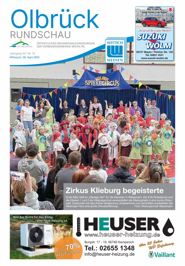 Olbrück Rundschau Titelblatt 15/2025