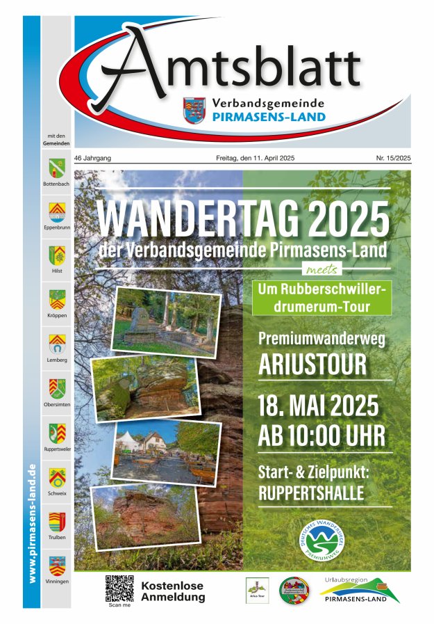 Amtsblatt VG Pirmasens-Land Titelblatt 15/2025
