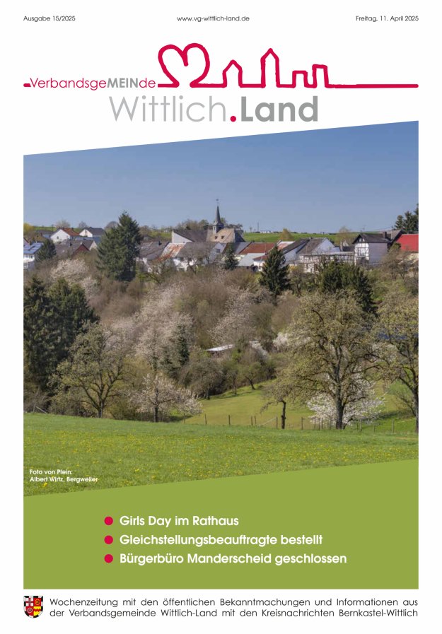 Mein Wittlich.Land Titelblatt 15/2025