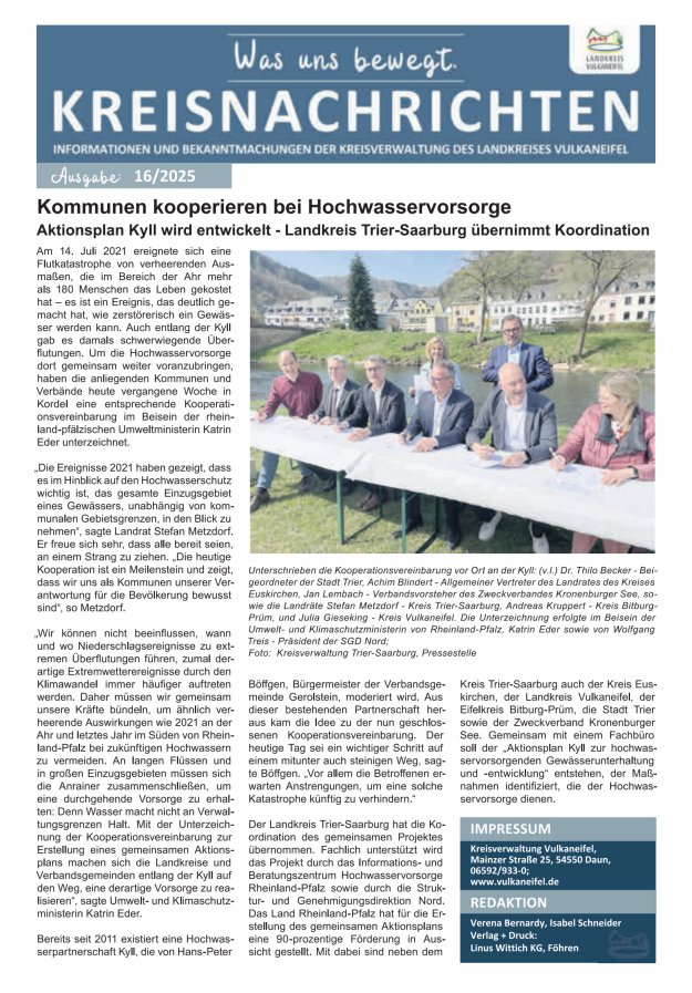 Kreisnachrichten Titelblatt 16/2025