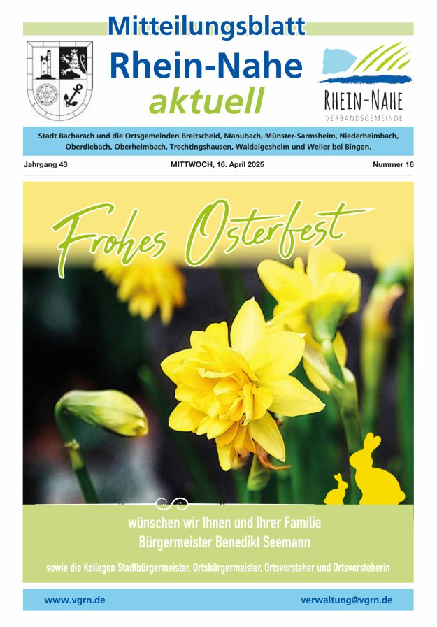 Rhein-Nahe aktuell Titelblatt 16/2025