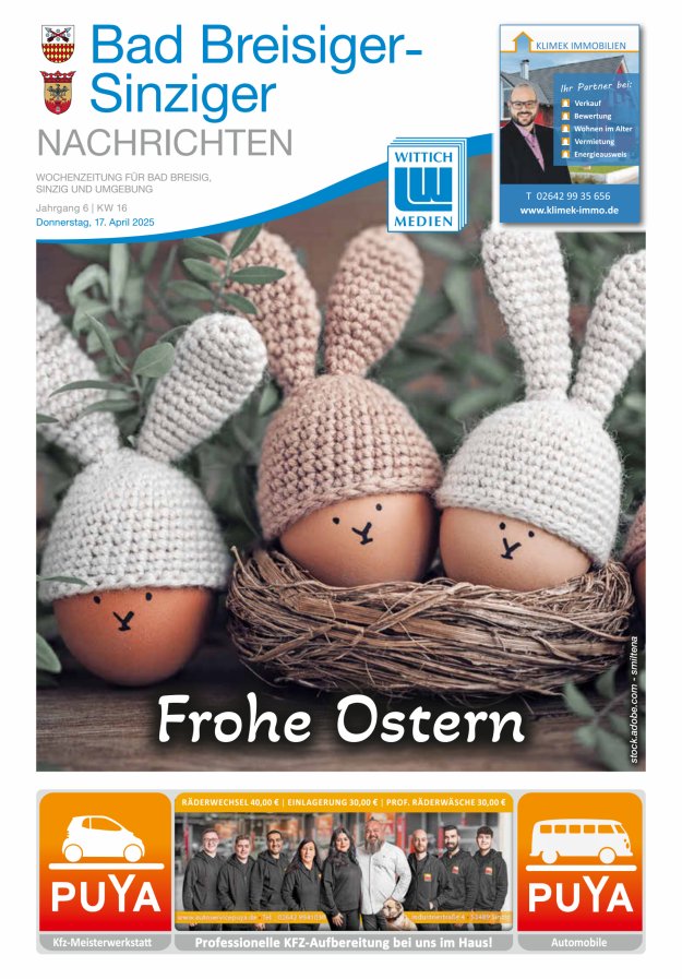 Bad Breisiger-Sinziger Nachrichten Titelblatt 16/2025