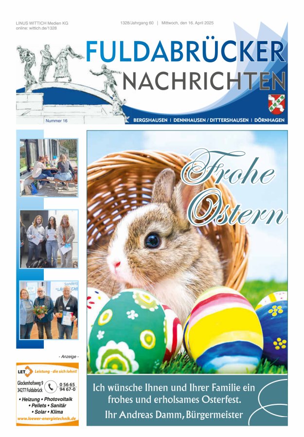 Fuldabrücker Nachrichten Titelblatt 16/2025