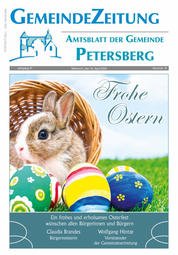 Amtsblatt Blickpunkt Petersberg Titelblatt 16/2025