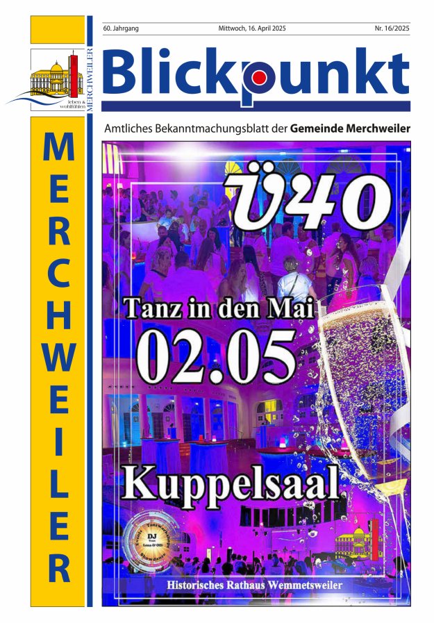 Blickpunkt Merchweiler Titelblatt 16/2025
