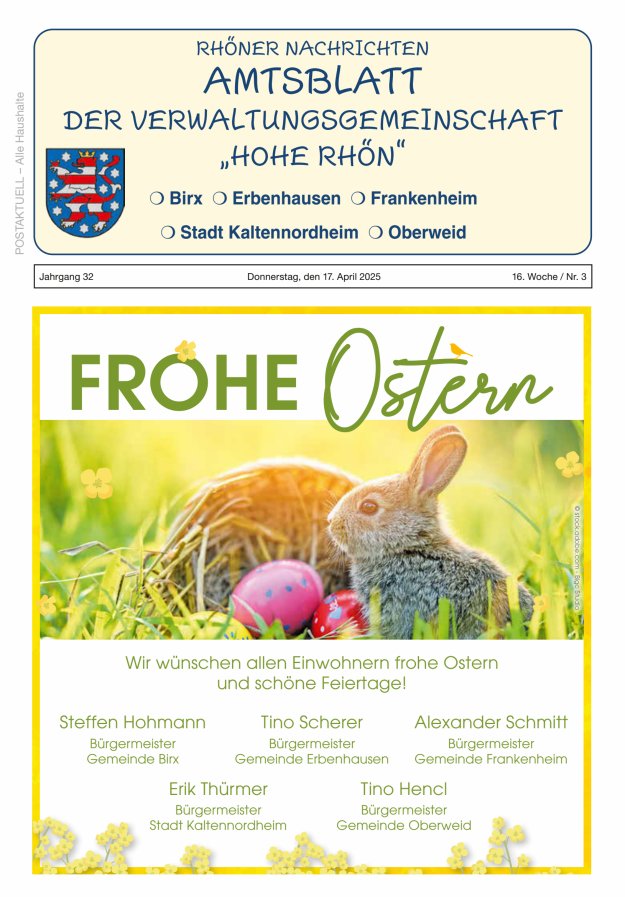 Rhöner Nachrichten Titelblatt 03/2025