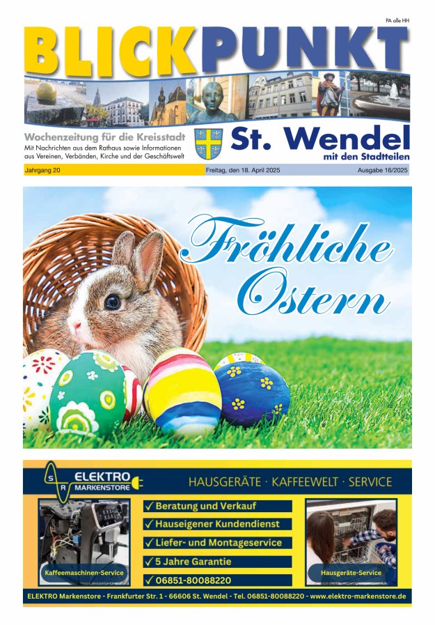 Blickpunkt St Wendel Titelblatt 16/2025
