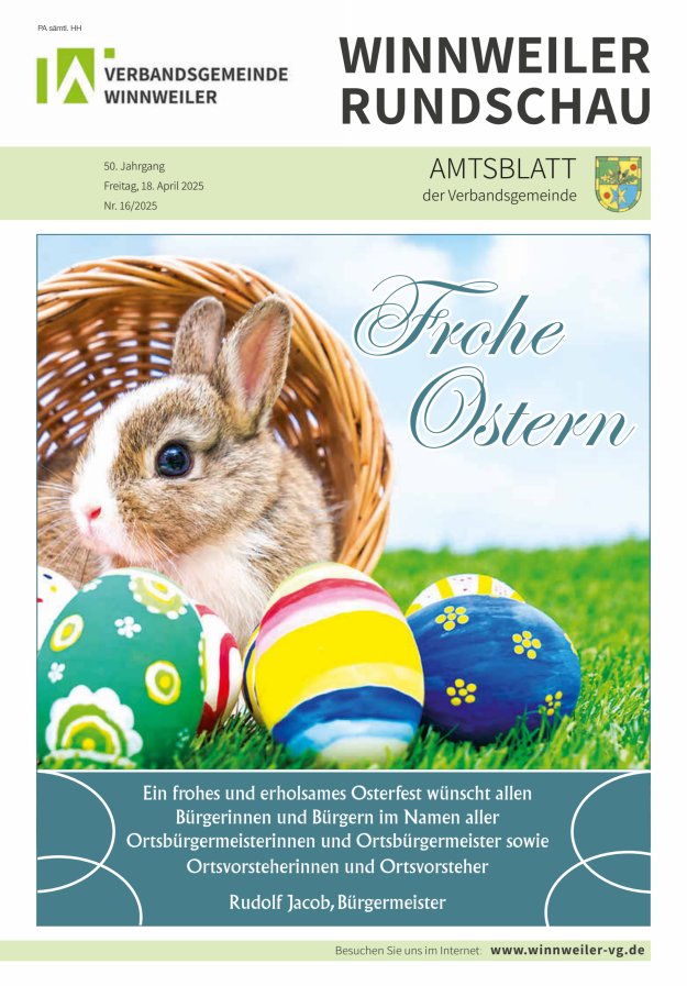 Winnweiler Rundschau Titelblatt 16/2025