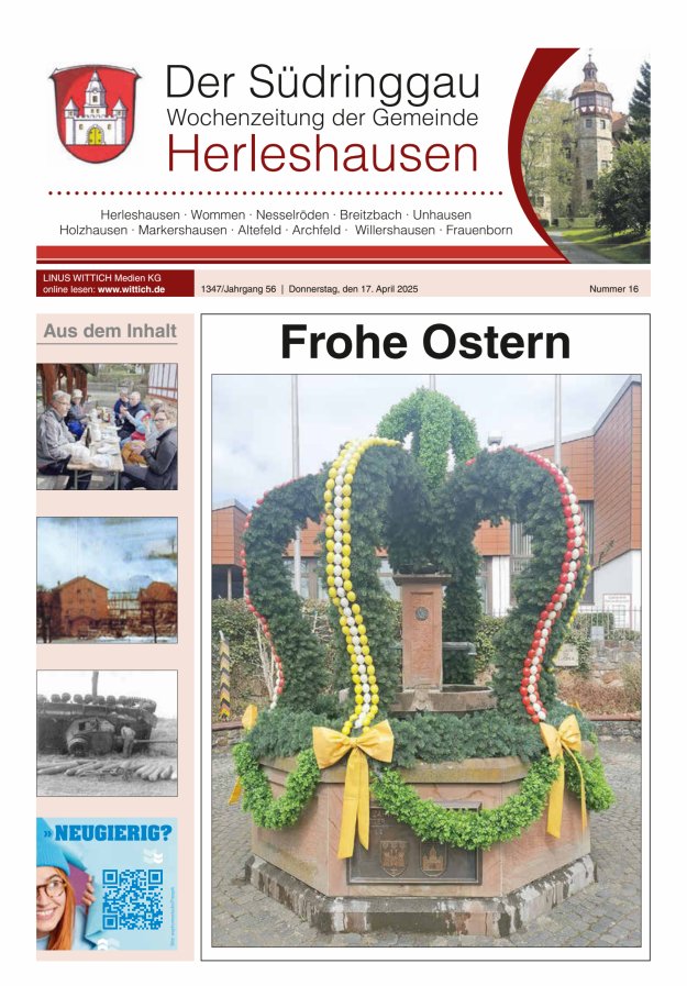 Der Südringgau Titelblatt 16/2025