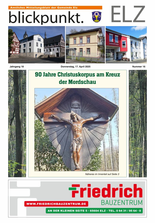 Blickpunkt Elz Titelblatt 16/2025