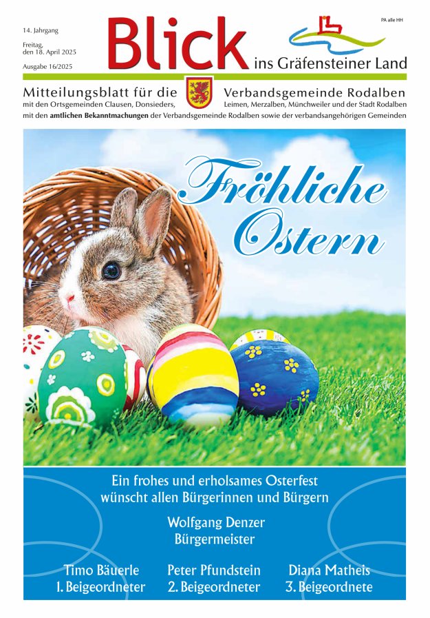 Blick ins Gräfensteiner Land VG Rodalben Titelblatt 16/2025