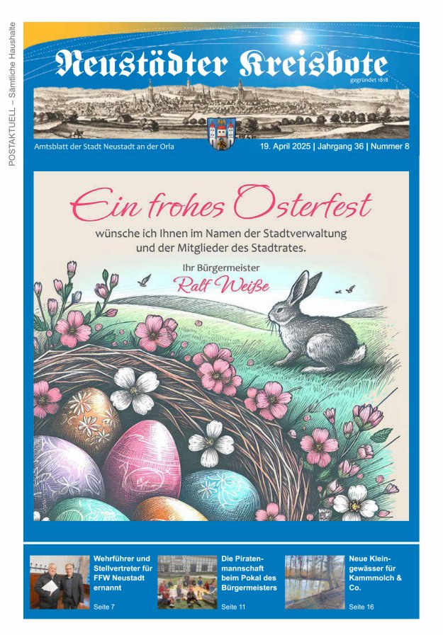 Neustädter Kreisbote Titelblatt 08/2025