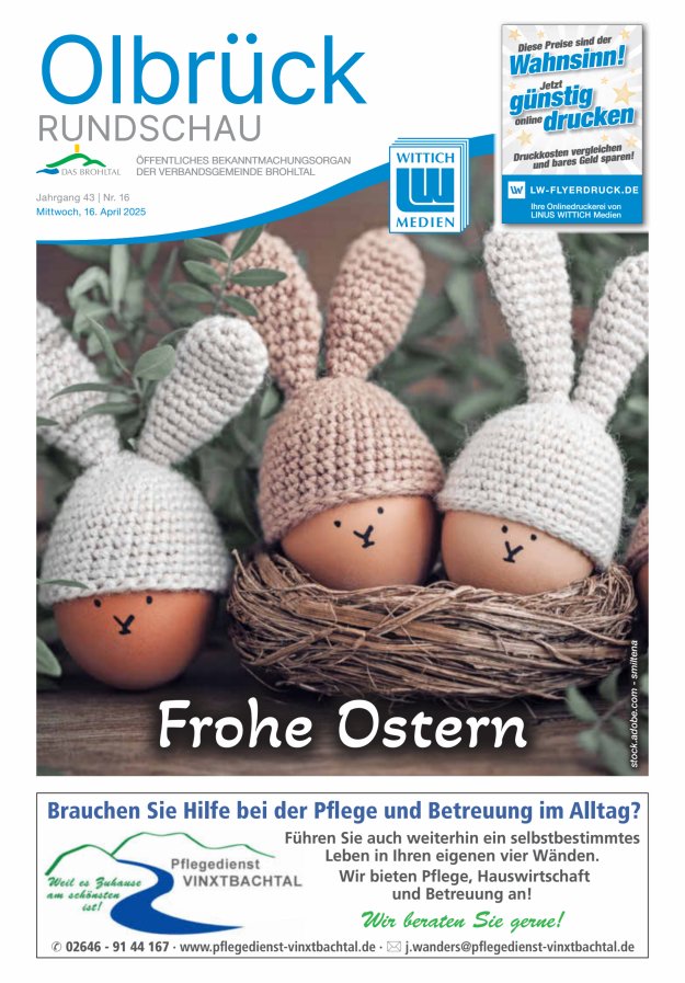 Olbrück Rundschau Titelblatt 16/2025