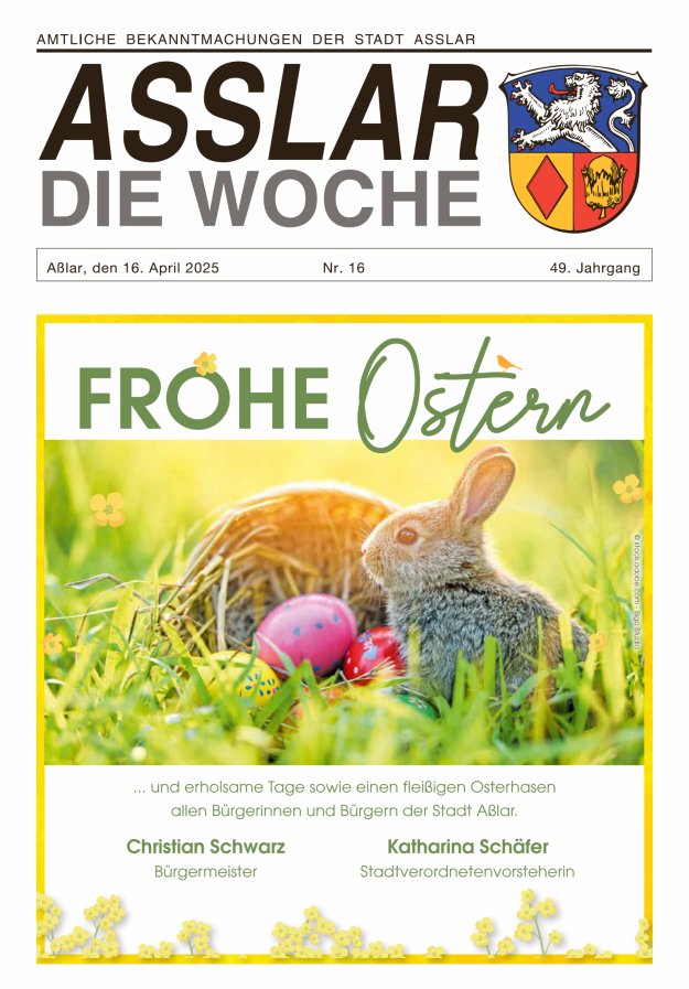 Asslar - Die Woche Titelblatt 16/2025