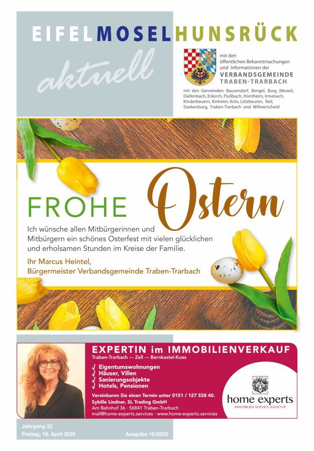 Eifel-Mosel-Hunsrück aktuell VG Traben-Trarbach Titelblatt 16/2025