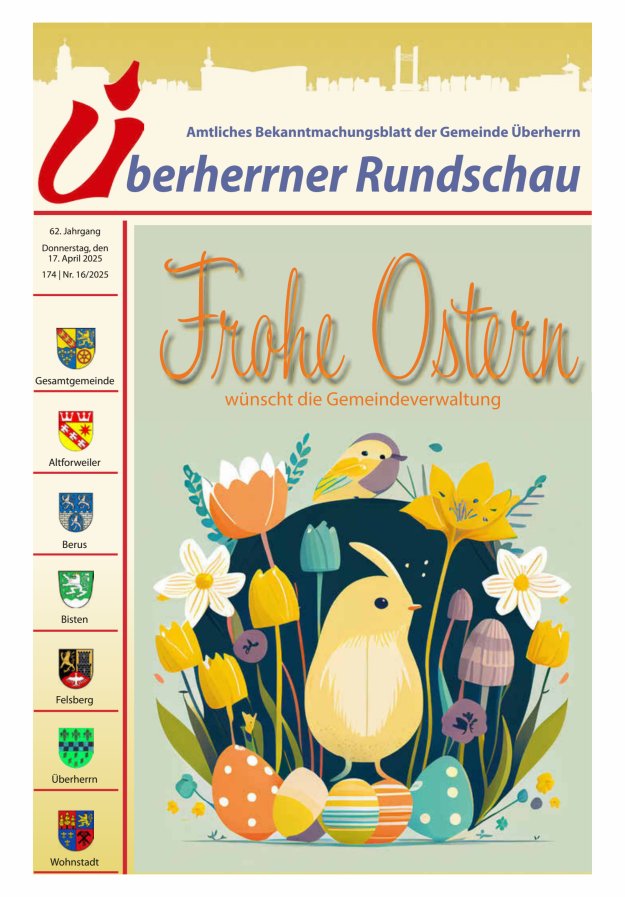 Überherrner Rundschau Titelblatt 16/2025
