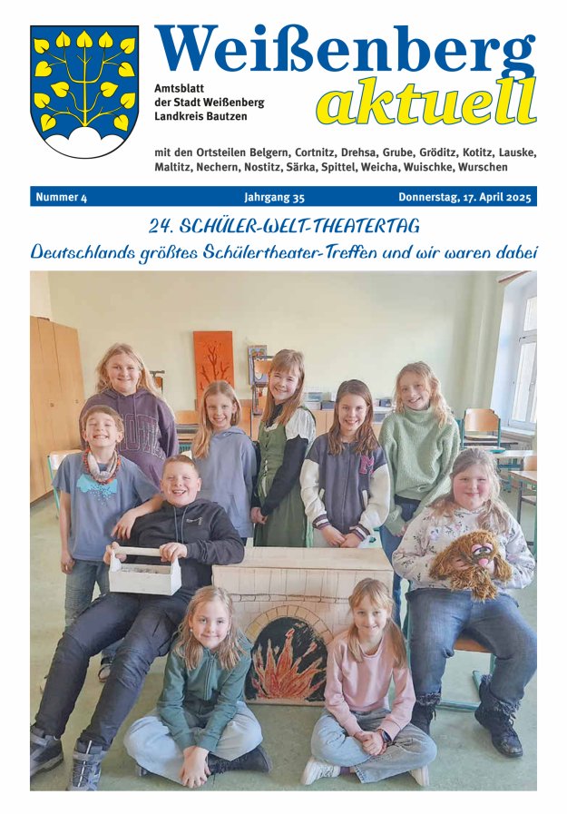 "Weißenberg aktuell" - Amtsblatt der Stadt Weißenberg Titelblatt 04/2025