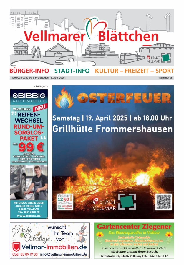 Vellmarer Blättchen Titelblatt 08/2025