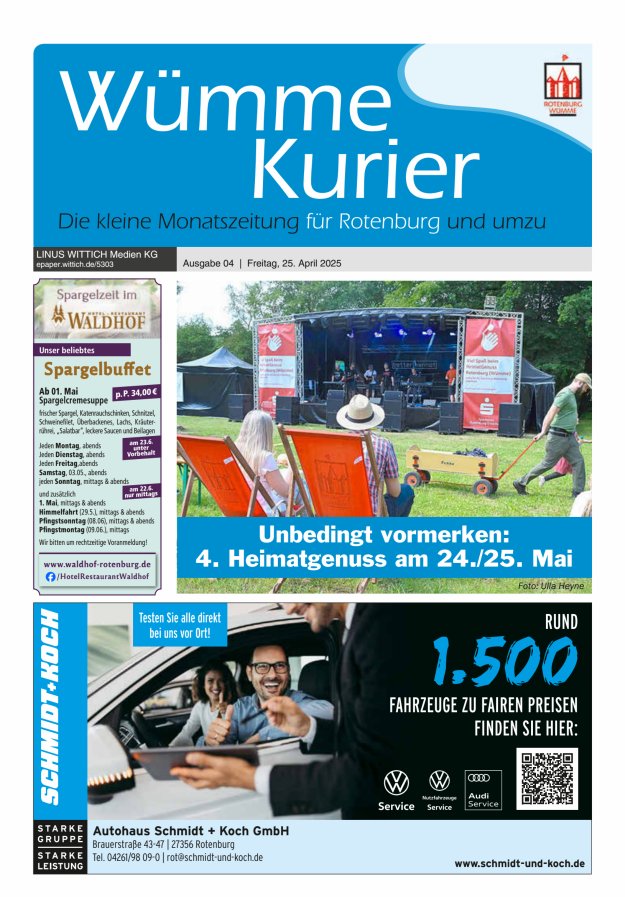 Wümme Kurier Titelblatt 04/2025