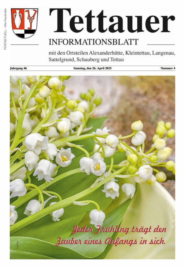 Tettauer Informationsblatt Titelblatt 04/2025