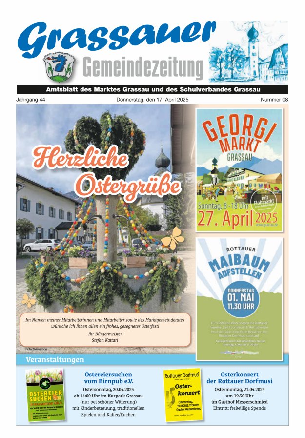 Grassauer Gemeindezeitung Titelblatt 08/2025