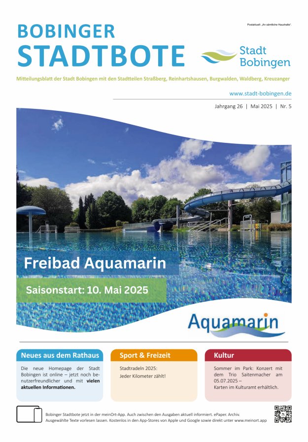 Bobinger Stadtbote Titelblatt 05/2025