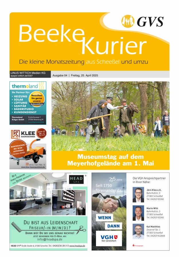Beeke Kurier Titelblatt 04/2025
