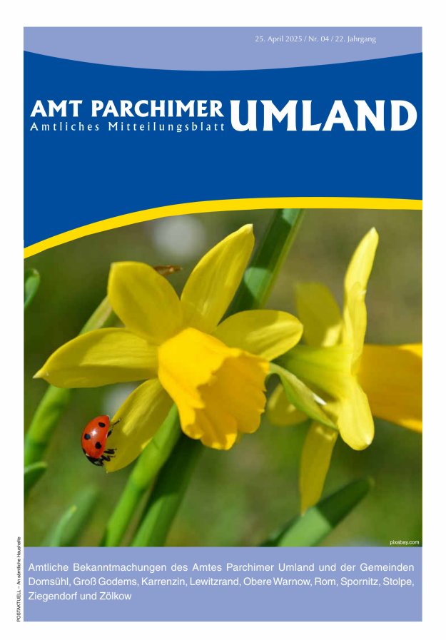 Amt Parchimer Umland Titelblatt 04/2025