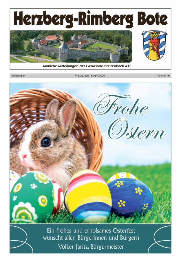 Herzberg-Rimberg Bote Titelblatt 16/2025