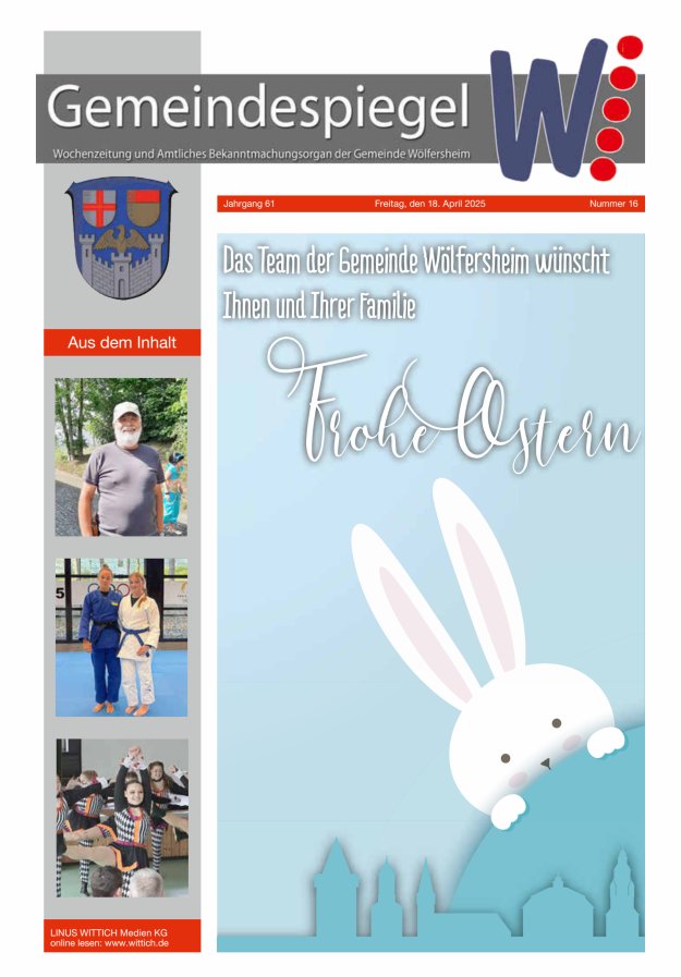 Der Gemeindespiegel Titelblatt 16/2025