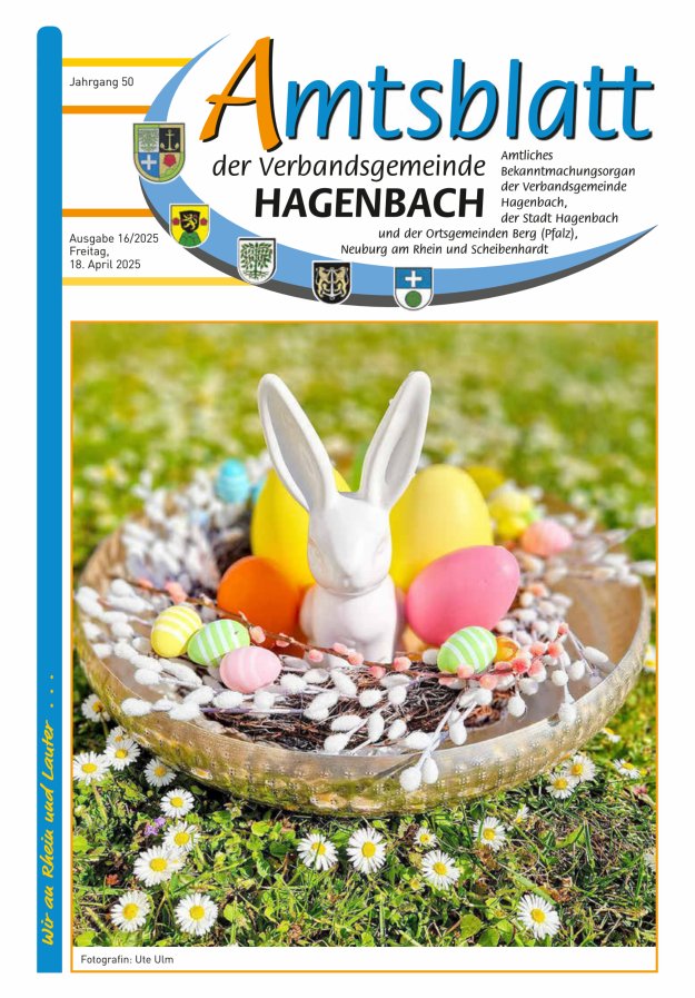 Amtsblatt der VG Hagenbach Titelblatt 16/2025