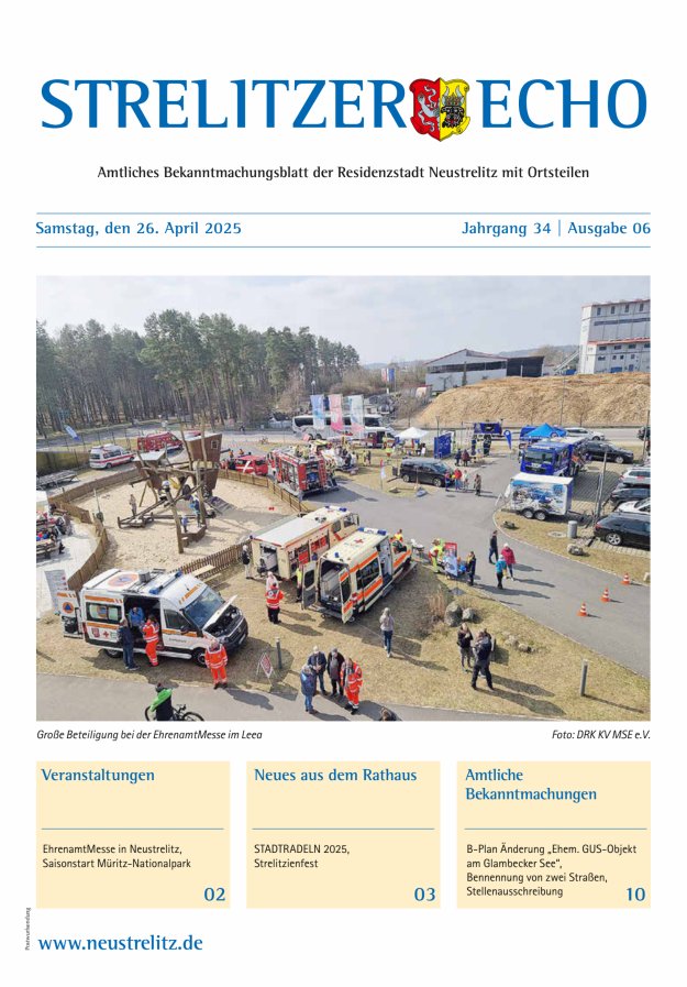 Strelitzer Echo Titelblatt 06/2025