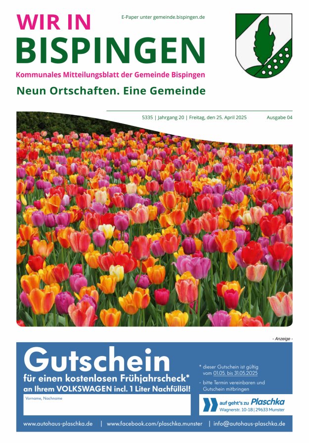 Wir in Bispingen Titelblatt 04/2025