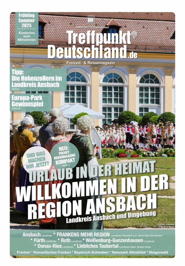 TreffpunktDeutschland Region Ansbach Reisemagazin Titelblatt 05/2025